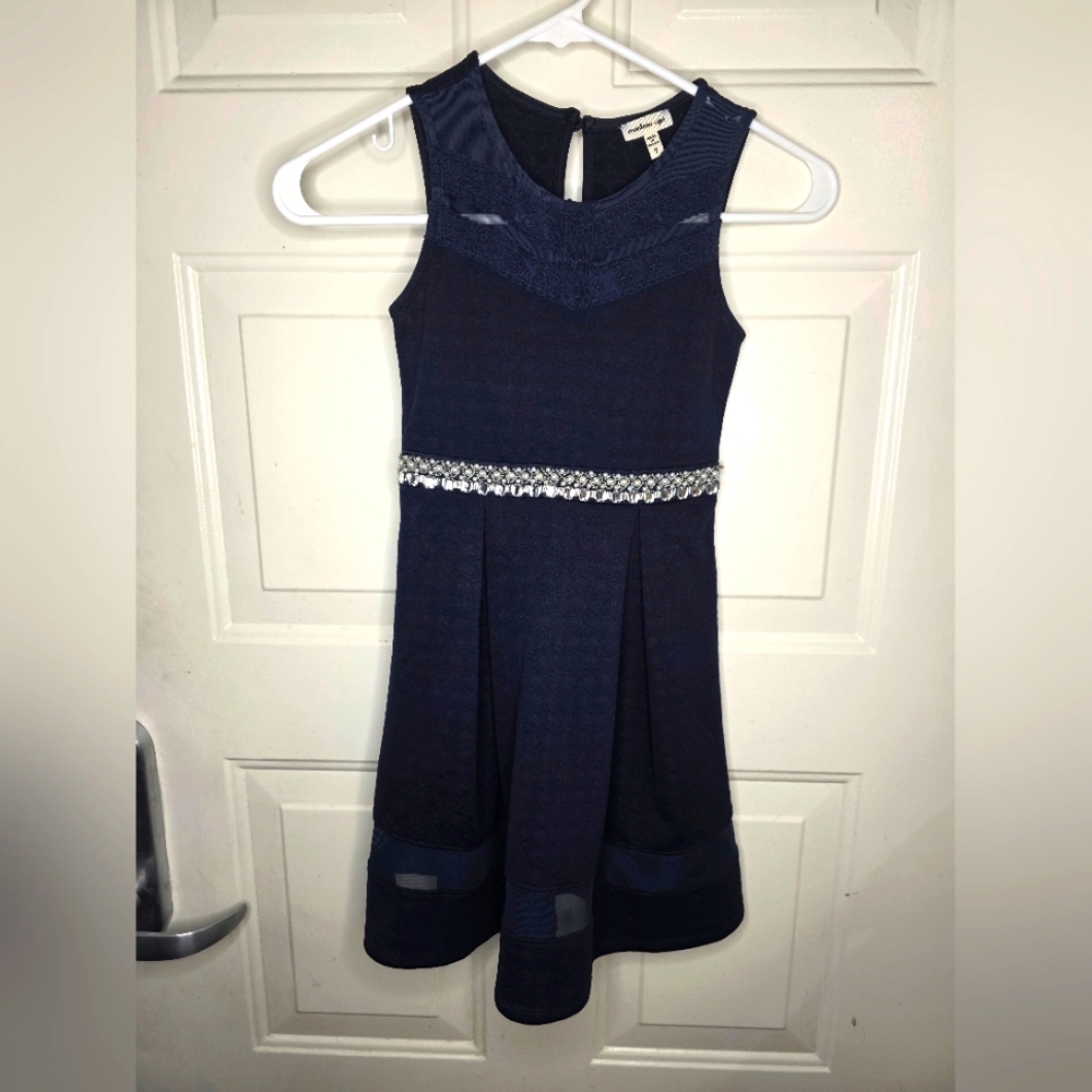 Monteau‎ Girl Blue Sleeveless Fit and Flare Dress Girls Size 7